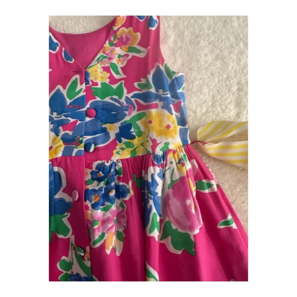 Ralph Lauren Polo Dress Size 12M baby Girl's Floral Spring Summer  Sleeveless